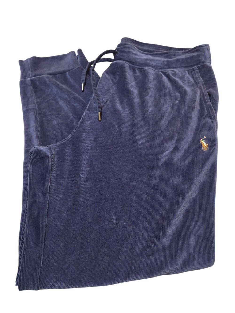 Polo Ralph Lauren Corduroy Joggers Pants Mens XL Navy Pockets Drawstring B25.1 - Picture 11 of 11